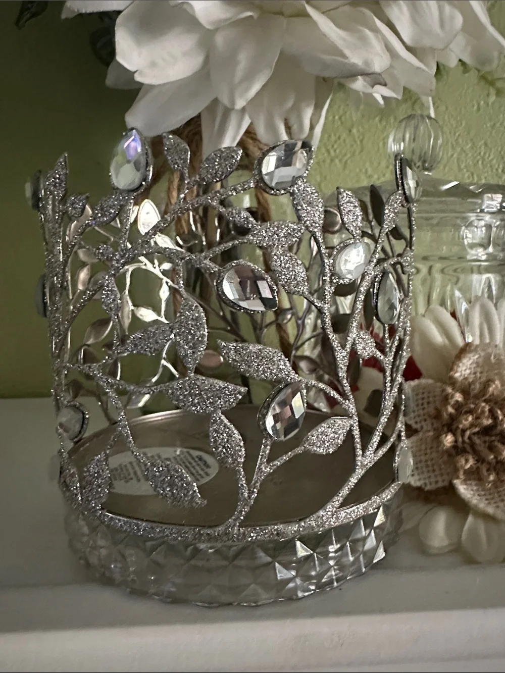 NEW BBW SPARKLING GLITTER 3 WICK CANDLE SLEEVE